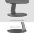 STOYOBE HF-V Desktop Folding Tablet Stand Aluminum Alloy 360-Degree Rotating Holder for iPad - Space Gray
